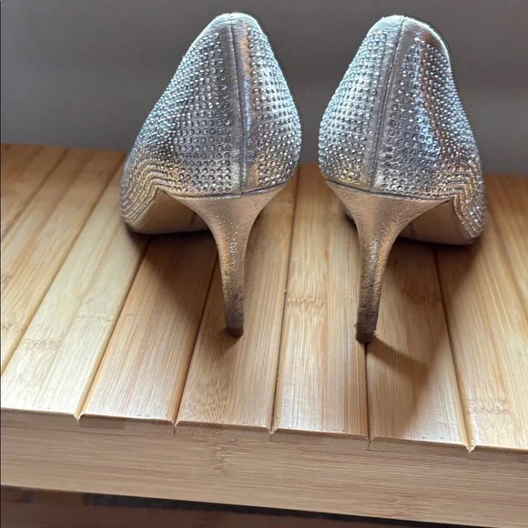 INC International Concepts Silver Crystal-Accented Stiletto Pumps - Picture 7 of 15